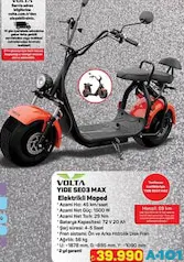VOLTA YIDE SE03 MAX ELEKTRİKLİ MOPED fiyat ve kampanya bilgisi